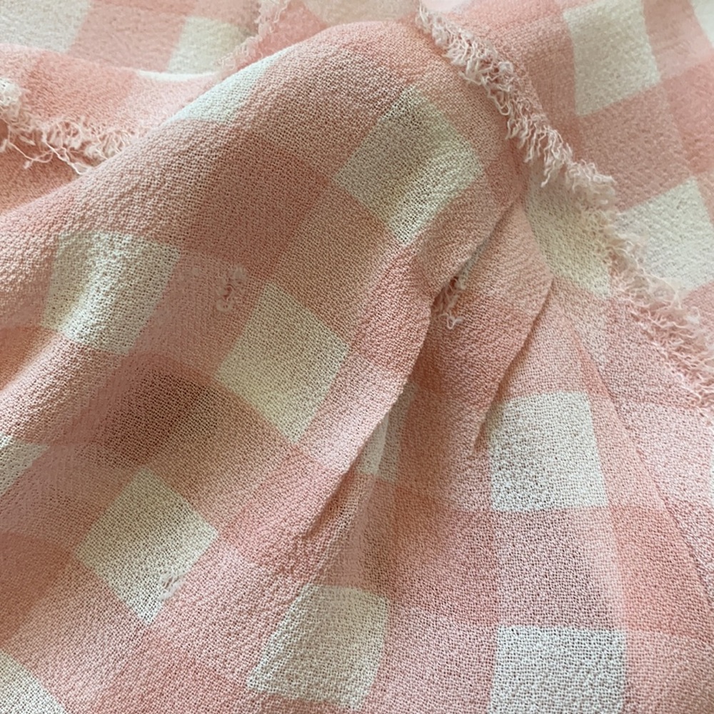 Reformation pink gingham wrap mini dress - Picture 4 of 4